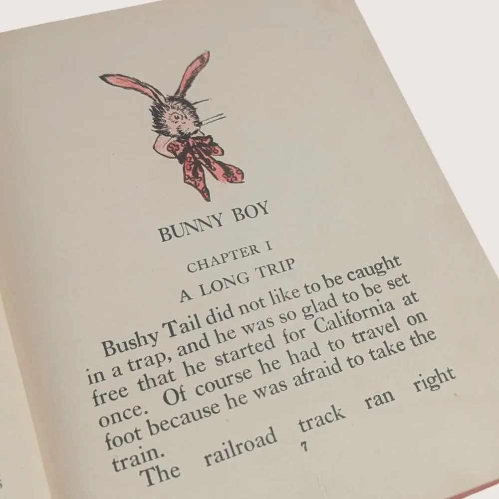 1922 Bunny Boy and Grizzly Bear Laura Rountree Smith Hardcover Book